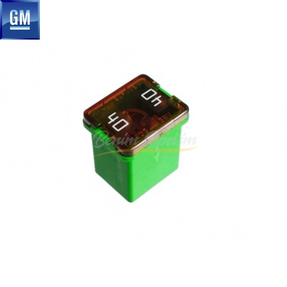 Elektrik | 40 Amp. Kutu Sigorta Yeşil Kısa Tip Opel Corsa D, Corsa E, Astra J, İnsignia, Mokka, Meriva B GM Orijinal 1238458 - 13257522 | 1238458 | 