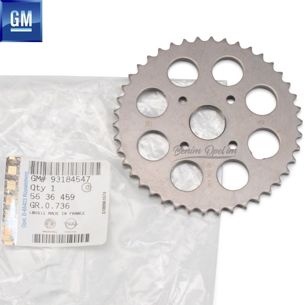 Motor ve Debriyaj | 42 Dişli Triger Zincir Dişlisi 1.3 Dizel Opel Astra H J, Combo D, Meriva A B, Tigra B, Agila A B GM Orijinal 5636459 - 93184547 | 5636459 | 