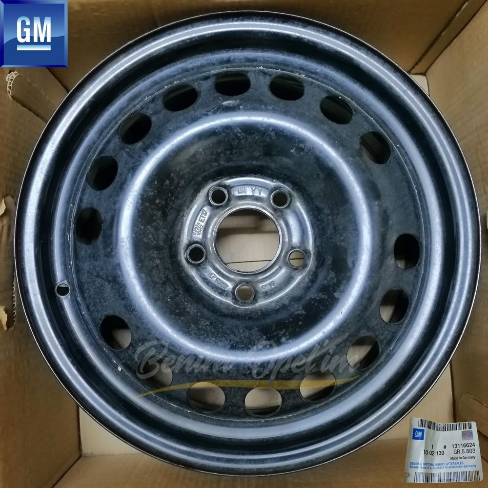 Dış Karoseri ve Kaporta | 5 Bijonlu Kara Jant 6.5Jx16 16 İnç Kod: YY Opel Astra H Meriva B Zafira B 1 Adet Fiyatı GM Orijinal 1002139 - 13116624 | 13116624 | 