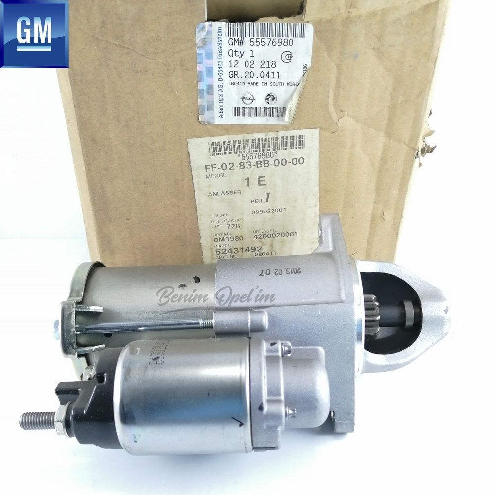 Elektrik | 9 Dişli Komple Marş Motoru 1.4/1.6/1.8 1.1KW 12V Chevrolet Aveo, Cruze, Trax, Opel Astra G H J, Corsa C D E, İnsignia A, Meriva A, Mokka, Zafira A B C GM Orijinal 1202218 - 55576980 | 1202218 | 