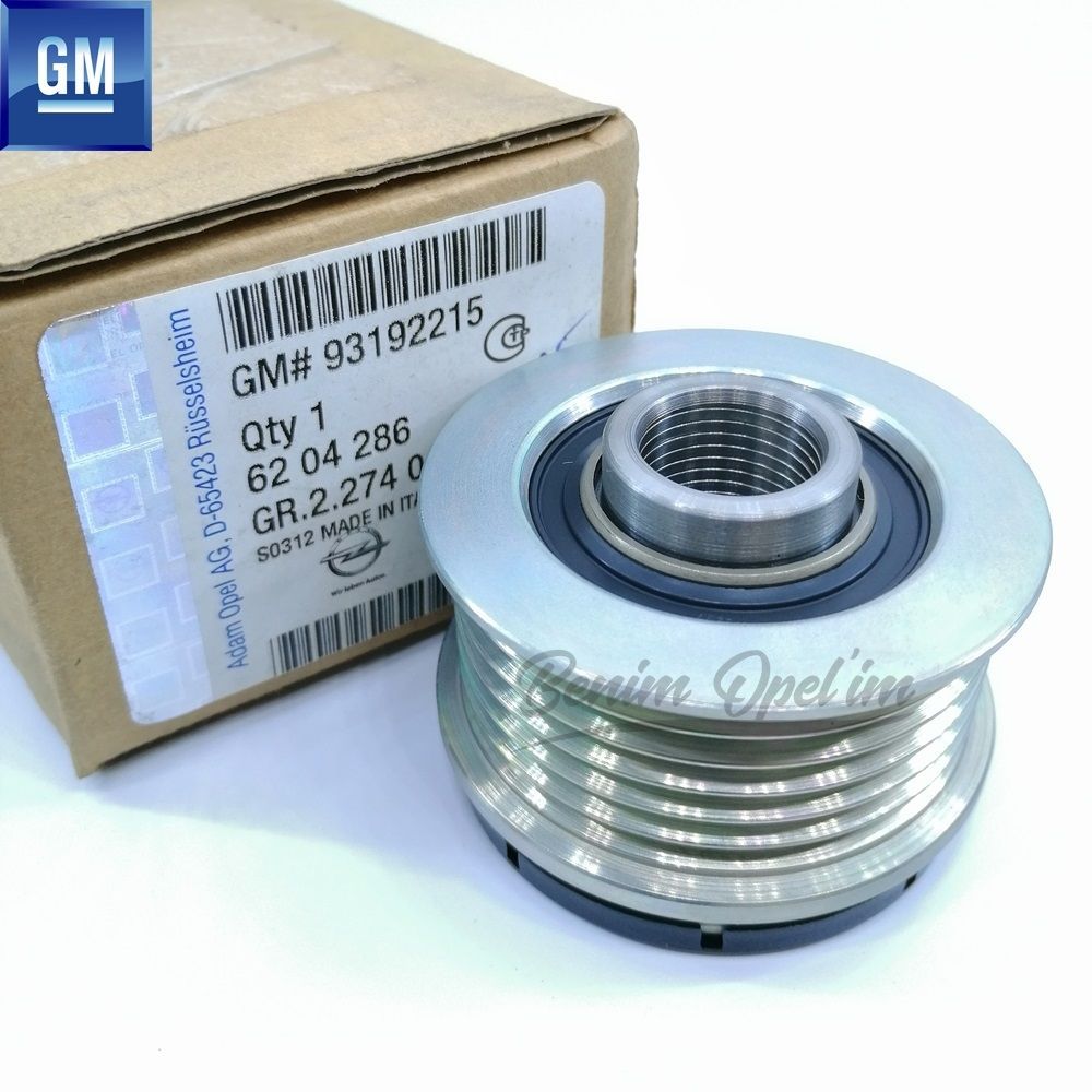 Elektrik | Alternatör Kasnağı 1.3 Dizel Opel Astra H, Corsa C D, Meriva A B, Tigra B, Agila A GM Orijinal 6204286 - 93192215 | 6204286 | 