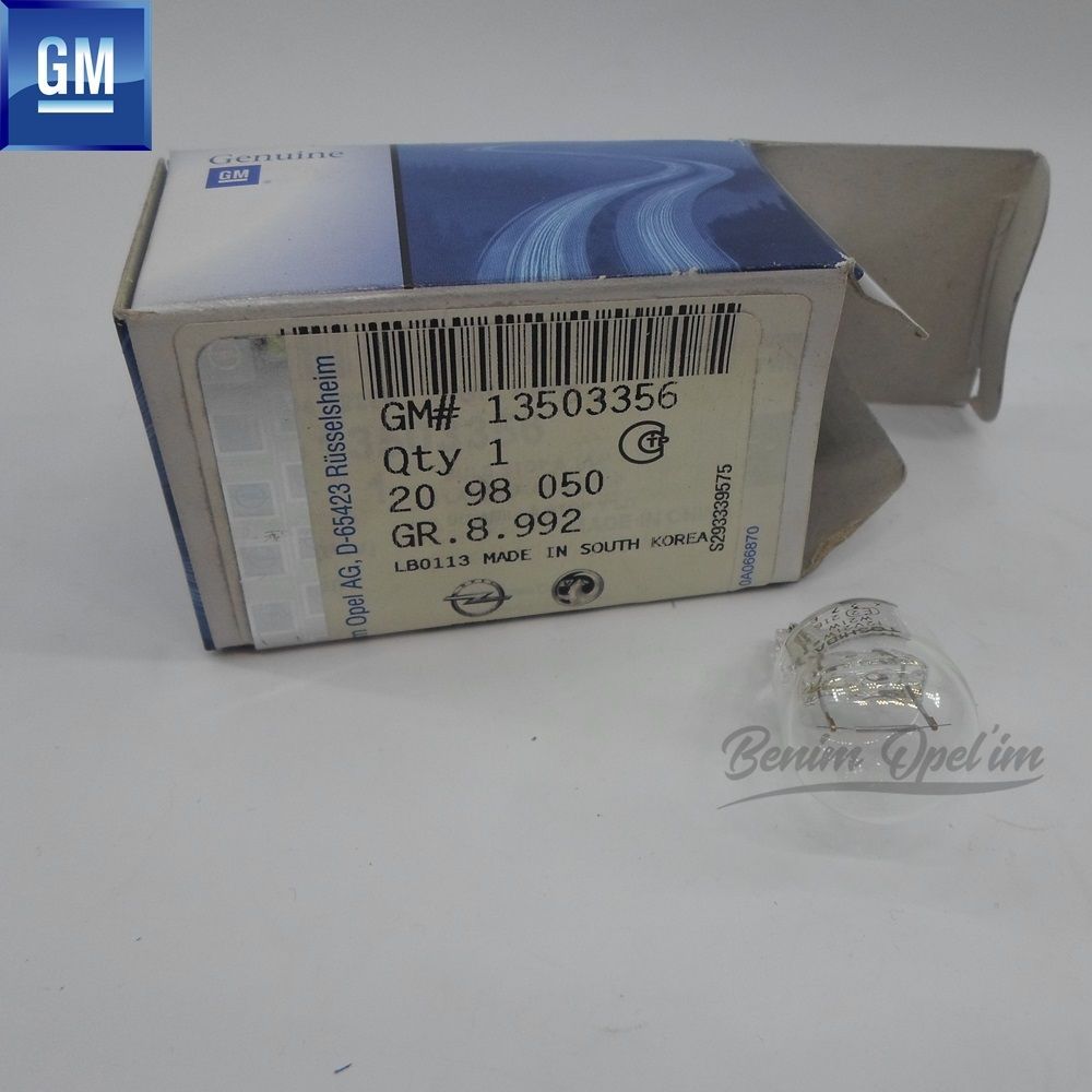 İç ve Dış Aydınlatma | Arka Sis Lambası Ampulü 12V/21W Chevrolet Cruze, Opel Mokka, Trax GM Orijinal 2098050 - 13503356 | 2098050 | 