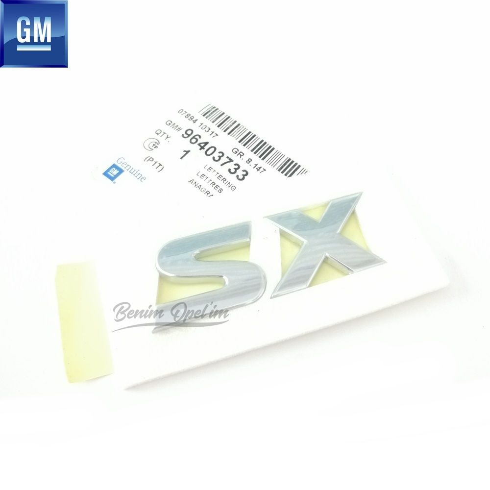 Amblem ve Yazı | Chevrolet Aveo T200, Kalos Sx Yazısı Krom GM Orijinal 96403733 | 96403733 | 