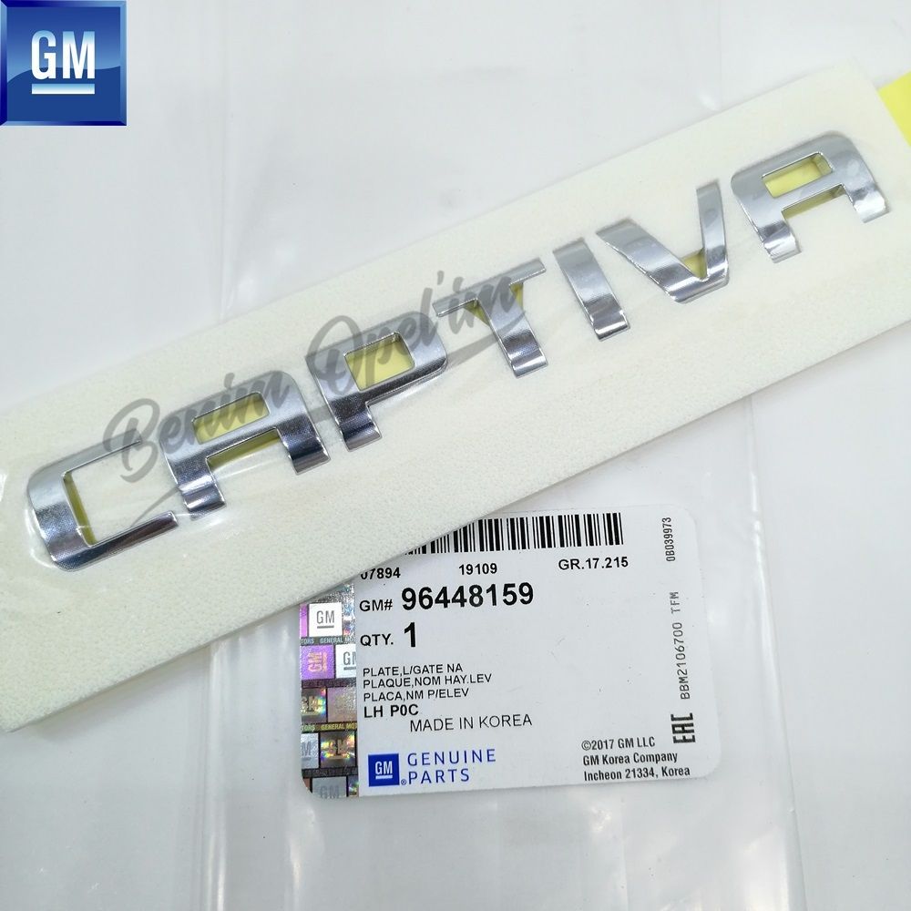 Amblem ve Yazı | Chevrolet Captiva C100, C140 Captiva Yazısı Krom GM Orijinal 96448159 | 96448159 | 