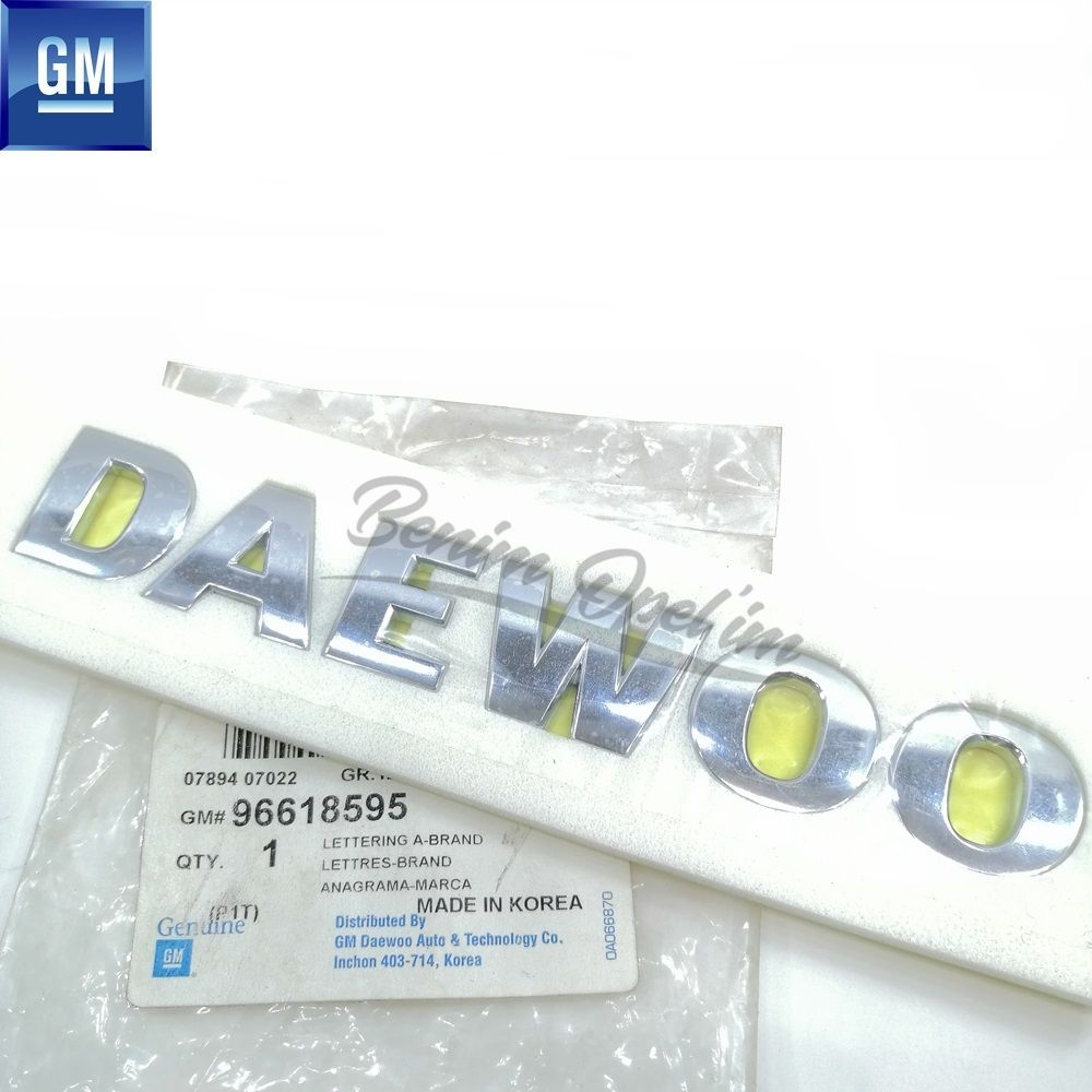 Amblem ve Yazı | Chevrolet Epica Arka Bagaj Daewoo Yazısı Krom GM Orijinal 96618595 - 96634913 | 96618595 | 