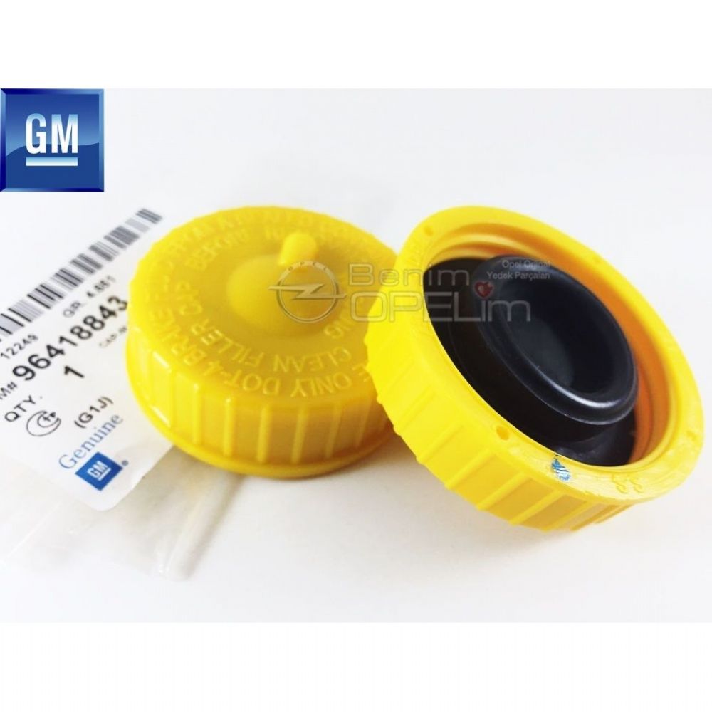 Direksiyon ve Hava Yastığı | Chevrolet Lacetti J200 Fren Hidrolik Yağı Depo Kapağı Sarı GM Orijinal 96418843 | 96418843 | 