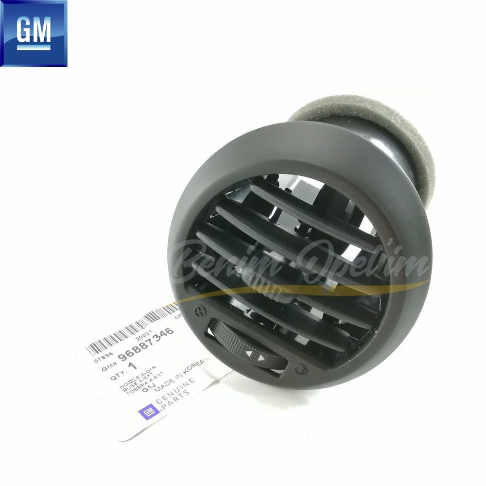 Havalandırma ve Klima Aksamı | Chevrolet Lacetti Torpido Havalandırma Izgarası Siyah GM Orijinal 96887346 | 96887346 | 