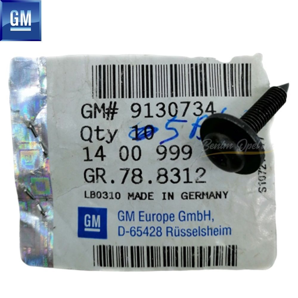 Alet Takımı Ürünleri | Dolma Başlı Tampon Vidası M5X24 Opel Astra G, Zafira A, İnsignia A, Omega B GM Orijinal 1400999 - 9130734 | 1400999 | 