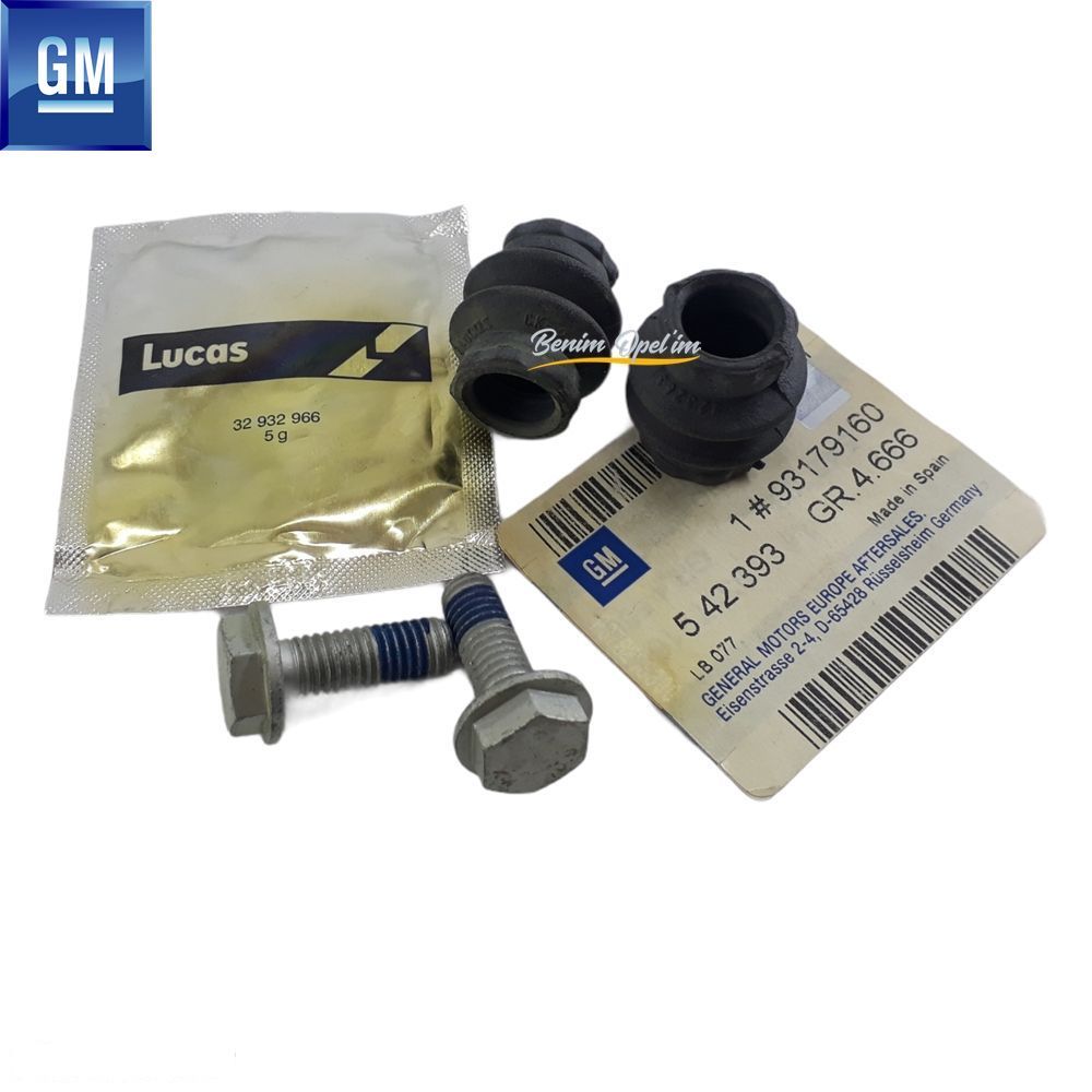 Fren Aksamı | Fren Kalipreri Kaydırma Pimi Opel Astra G H, Corsa C, Meriva A B, Tigra B, Zafira A B GM Orijinal 542393 - 93179160 | 542393 | 