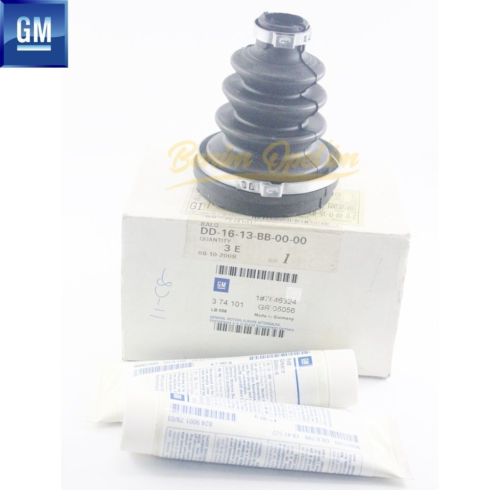 Süspansiyon ve Aks | İç Aks Körüğü Komple Gres Yağı Ve Kelepçeli Set Opel Astra F G, Zafira A, Tigra A, Corsa B C, Combo B C GM Orijinal 374101 - 7846324 | 374101 | 