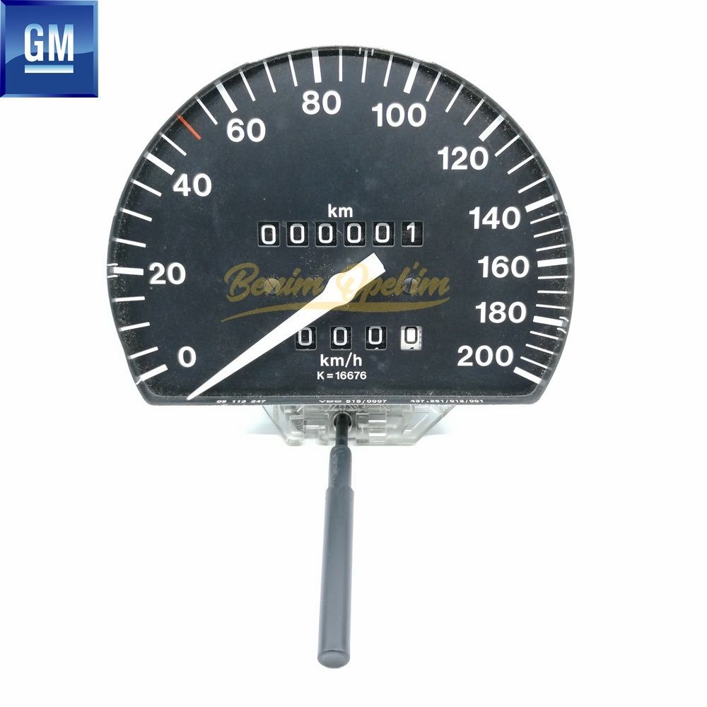 Opel Corsa B, Tigra A Kilometre Gösterge Saati Siyah 200Km/H GM