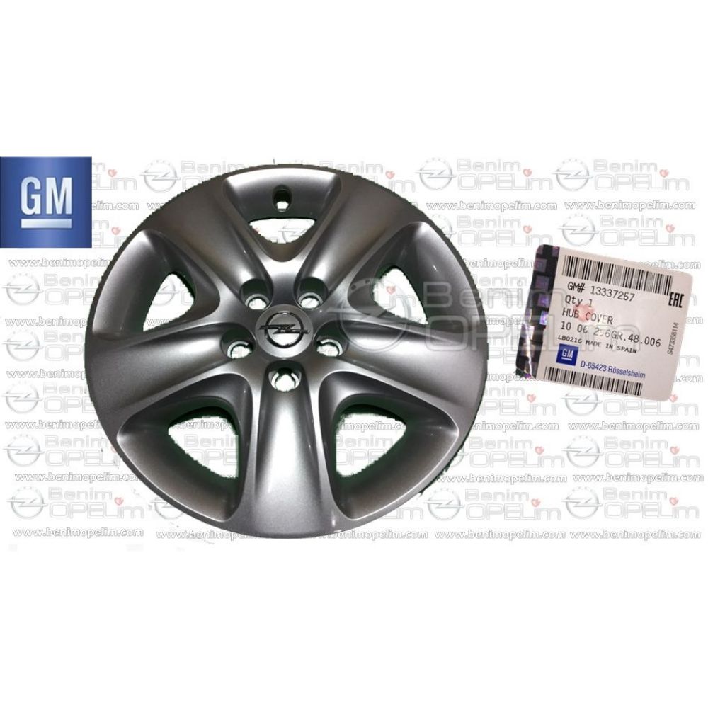 Dış Karoseri ve Kaporta | Jant Kapağı 16 İnç Gümüş Gri Opel Astra H, Meriva B, Zafira B (1 Adet Fiyatı) GM Orijinal 1006296  | 1006296 | 
