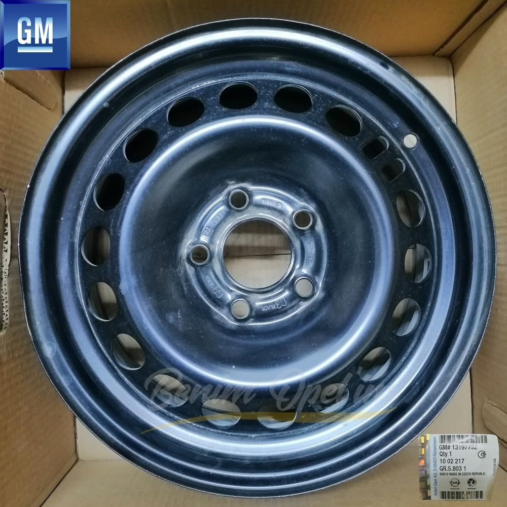 Dış Karoseri ve Kaporta | Kara Jant 5 Bijonlu 6.5Jx15 İnç Kod: C3 Opel Astra H Meriva B Vectra C Zafira B GM Orijinal 1002217 - 13197752 | 1002217 | 