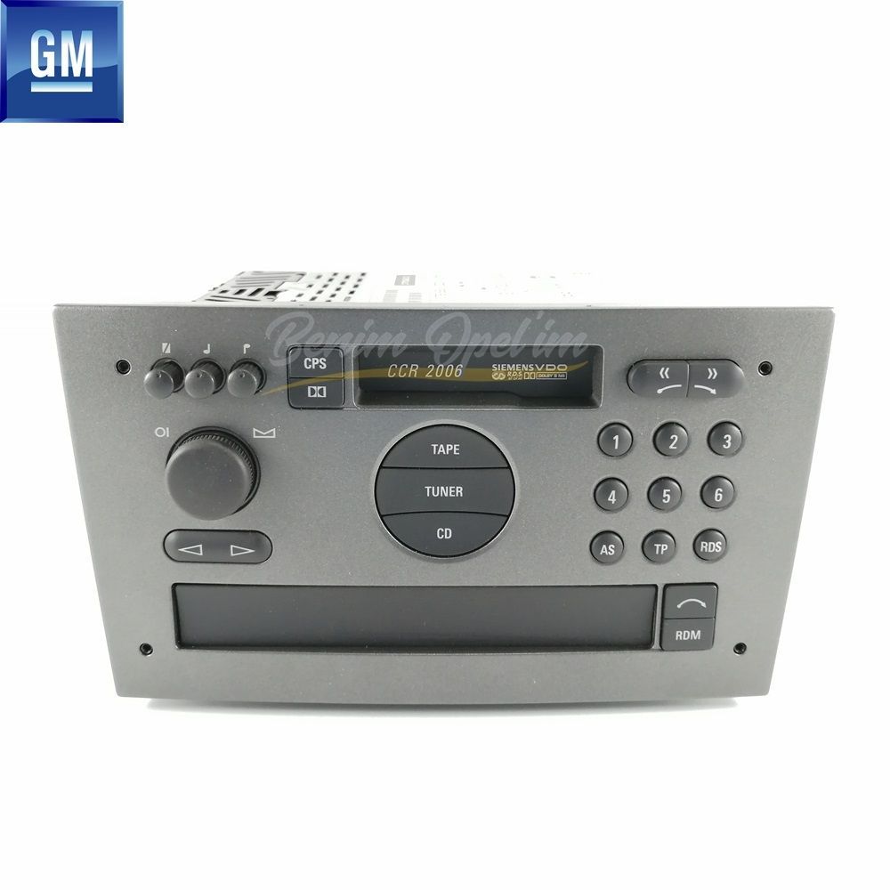 Elektrik | Komple Cd Çalar, Kaset Çalar Ve Radyo Teyp Metalik Gri (Ccr 2006) Opel Corsa C, Meriva A, Vectra C, Combo C GM Orijinal 93176764 - 6780143 | 93176764 | 