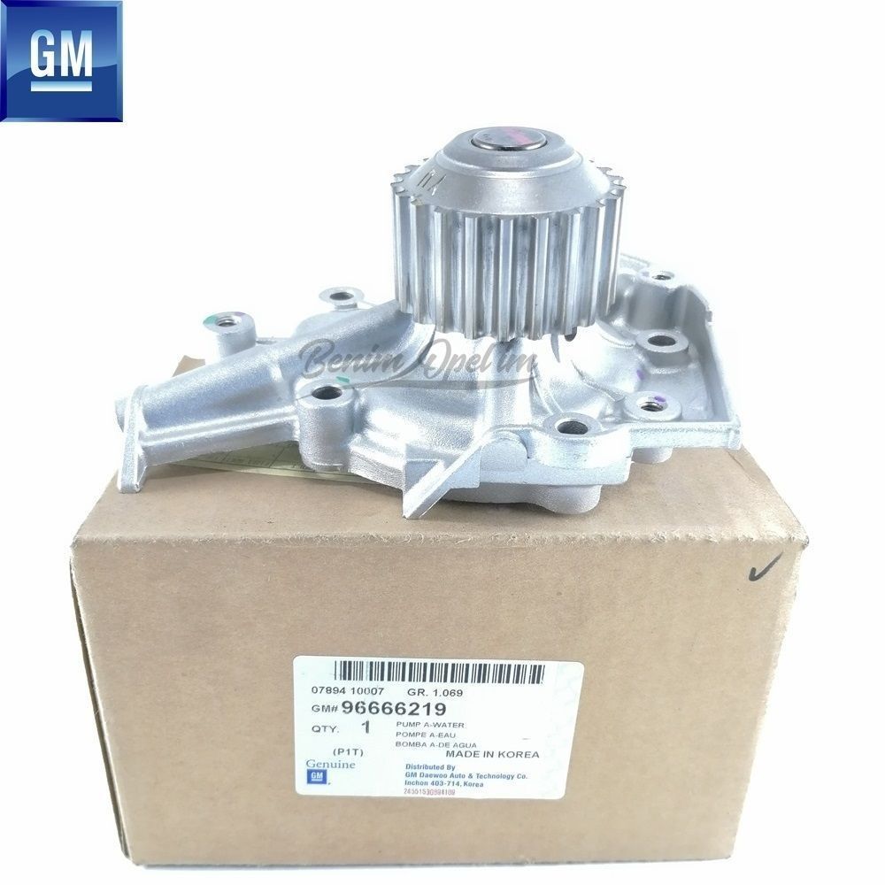Soğutma ve Radyatör | Komple Devirdaim Su Pompası 1.2 8V Chevrolet Aveo T200/T255, Kalos, Spark M200 GM Orijinal 96666219 | 96666219 | 