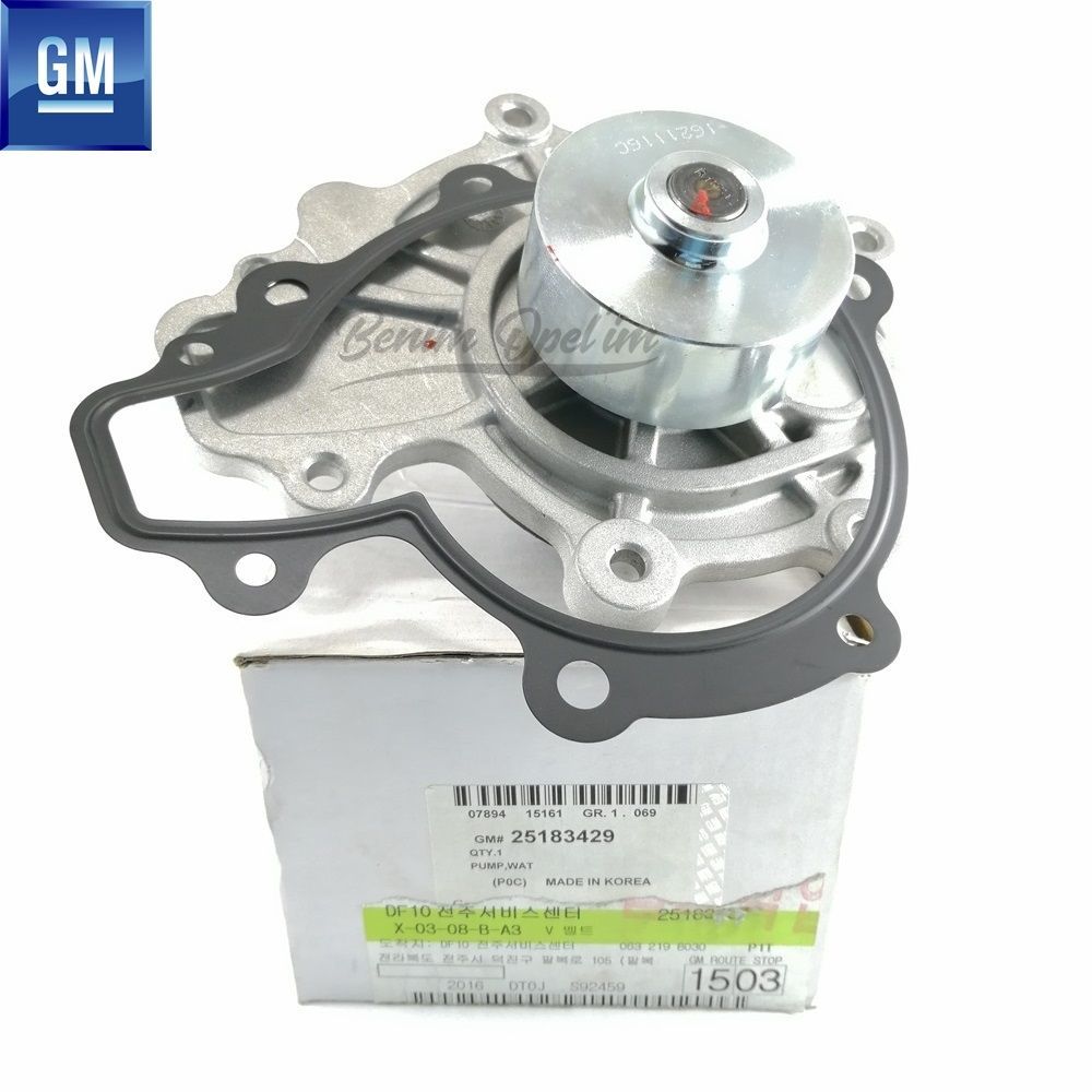 Soğutma ve Radyatör | Komple Devirdaim Su Pompası 2.0 Dizel Chevrolet C100, Cruze, Epica V250, Lacetti J200, Opel Antara GM Orijinal 25183429 - 4817953 | 25183429 | 