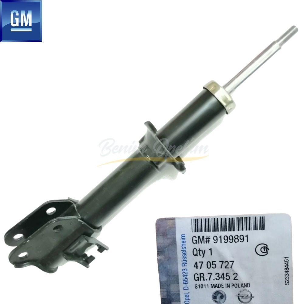 Süspansiyon ve Aks | Opel Agila A Komple Sağ Ön Amortisör 1.0/1.2/1.3 GM Orijinal 4705727 - 9199891 | 4705727 | 