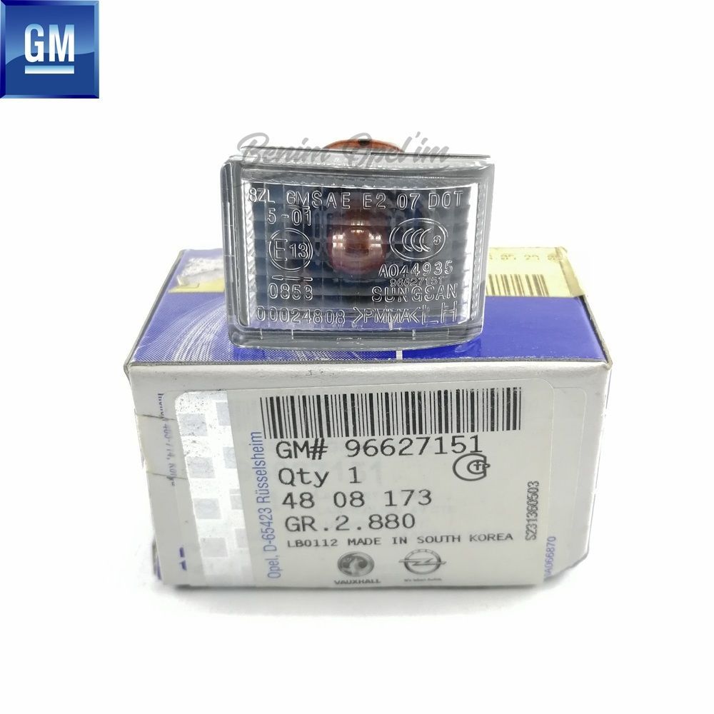 İç ve Dış Aydınlatma | Opel Antara Sol Ön Çamurluk Sinyal Lambası GM Orijinal 4808173 - 96627151 | 4808173 | 