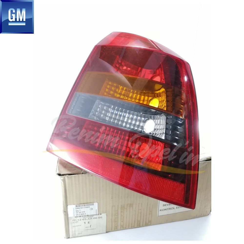 İç ve Dış Aydınlatma | Opel Astra G HB (Hatchback) Sisli Sağ Arka Stop Lambası Koyu Tonlu GM Orijinal 1222074 - 93175669 | 1222074 | 