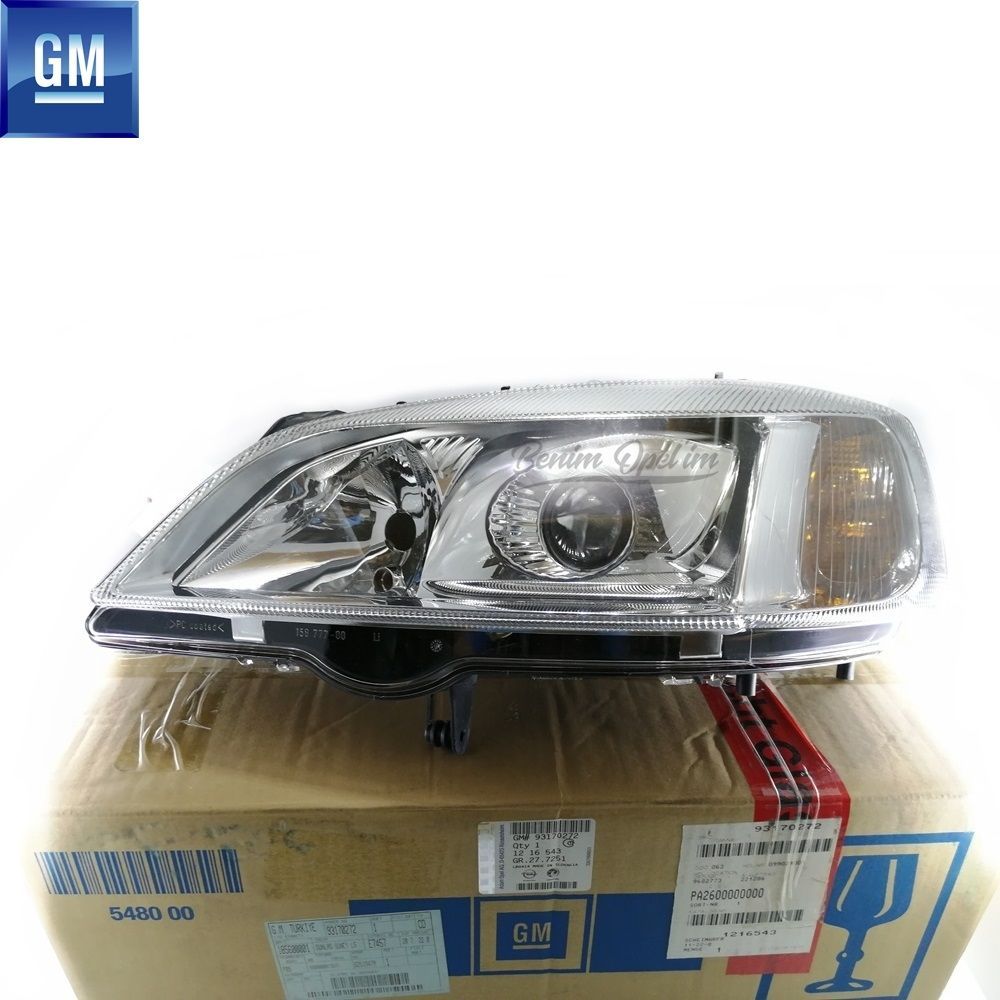 İç ve Dış Aydınlatma | Opel Astra G Komple Xenon Sol Far (Karartılmamış) GM Orijinal 1216543 - 93170272 | 1216543 | 
