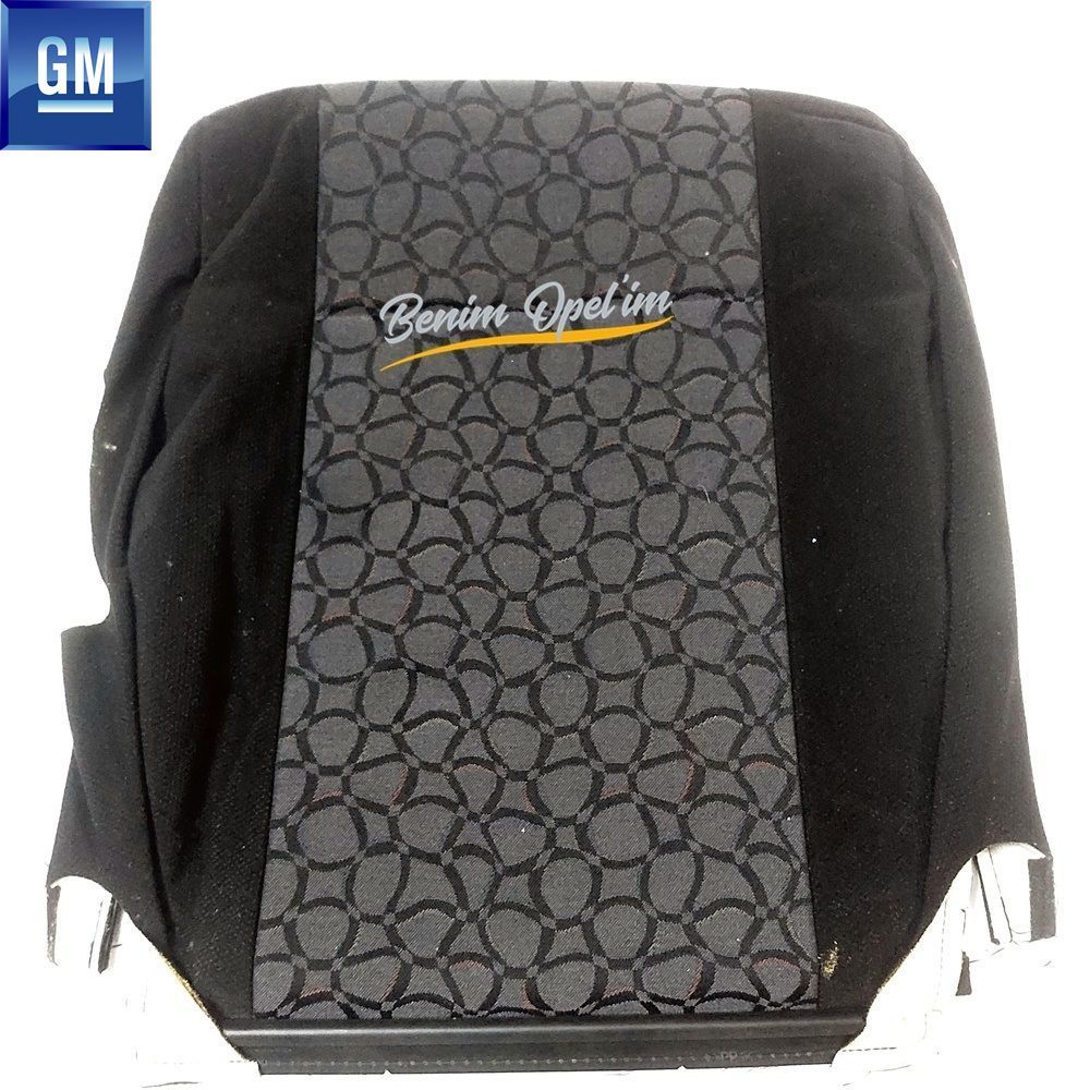 Orijinal Koltuk Kılıfı | Opel Astra G Sağ Ön Koltuk Sırtlık Kılıfı Desenli Füme (Döşeme) XXQD GM Orijinal 2259882 - 9124161 | 2259882 | 