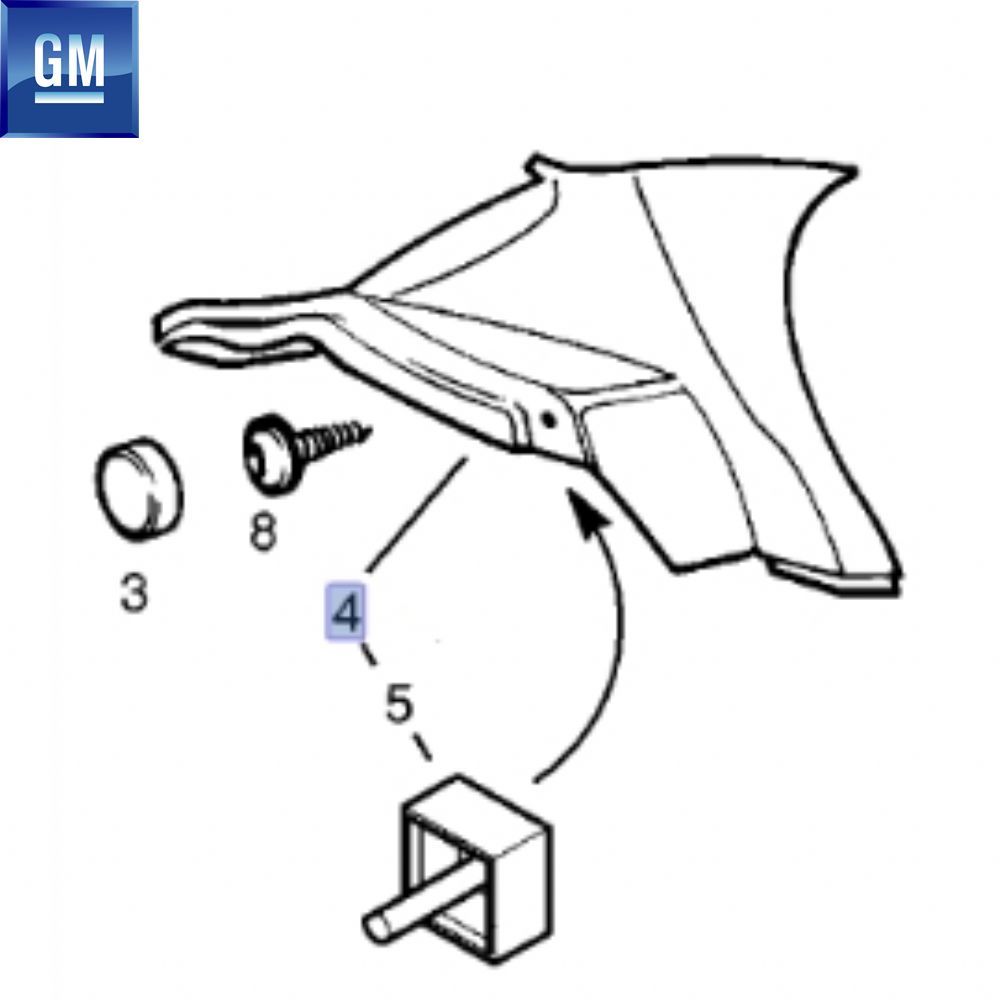Karoseri İç Trim ve İç Parçalar | Opel Astra G Sol C-Sütun Trimi GM Orijinal 7226119 - 24435976 | 7226119 | 