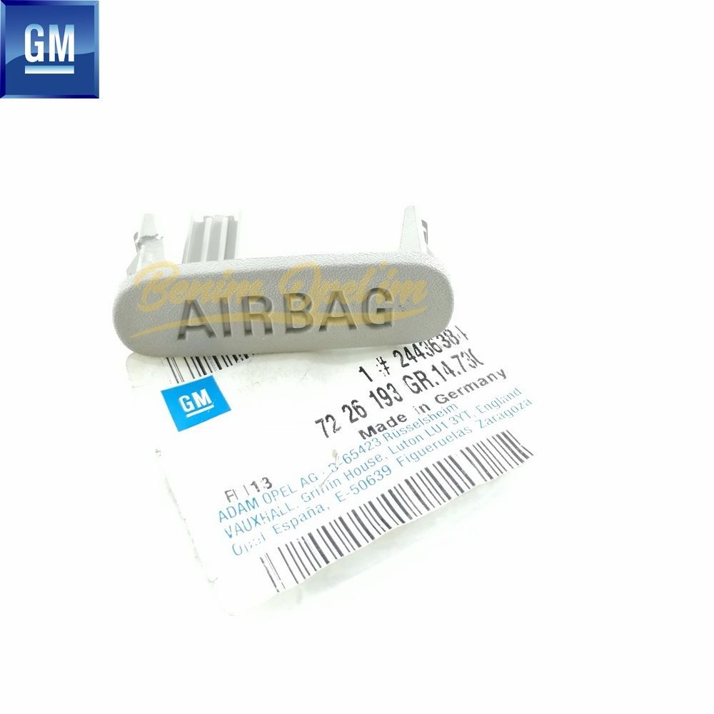Ayna,Kapı ve Cam | Opel Astra G Sol Ön Direk Civata Gizleme Aırbag Kapağı Açık Gri GM Orijinal 7226193 - 24436384 | 7226193 | 