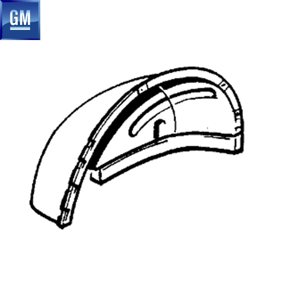 Dış Karoseri ve Kaporta | Opel Astra G Tekerlek Yuvası Sac Panel Arka İç Sağ GM Orijinal 1122888 - 93240838 | 1122888 | 