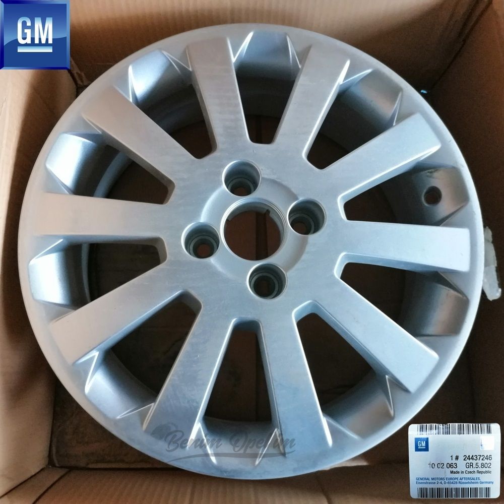 Dış Karoseri ve Kaporta | Opel Astra G, Zafira A Çelik Jant Gümüş Gri 4 Bijonlu 6Jx16 Kod: Ug 1 Adet Fiyatı GM Orijinal 1002063 - 24437246 | 1002063 | 