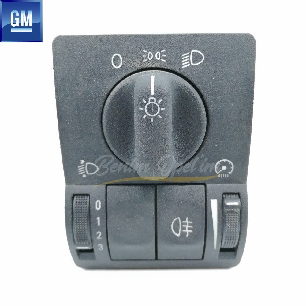 Elektrik | Opel Astra G, Zafira A Komple Sissiz Far Anahtarı Siyah (Lp) GM Orijinal 6240100 - 90437443 | 6240100 | 