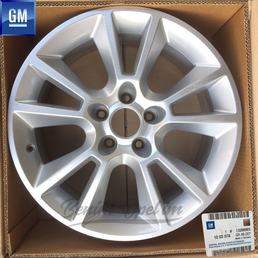 Dış Karoseri ve Kaporta | Opel Astra H Çelik Jant Gümüş Gri 5 Bijonlu 7Jx17 Kod: W2, YT 1 Adet Fiyatı GM Orijinal 1002578 - 13288965 | 13288965 | 