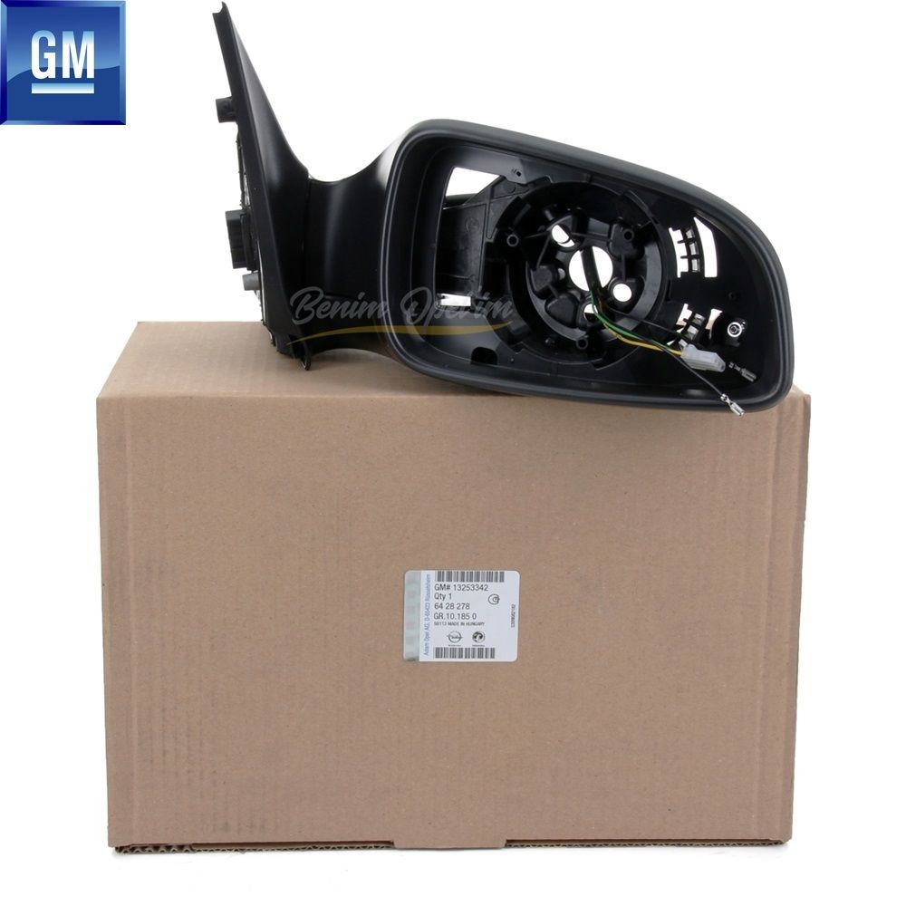Ayna,Kapı ve Cam | Opel Astra H Gtc Katlanır Elektrikli Sağ Dış Dikiz Ayna Gövdesi Siyah GM Orijinal 6428278 - 13253342 | 6428278 | 