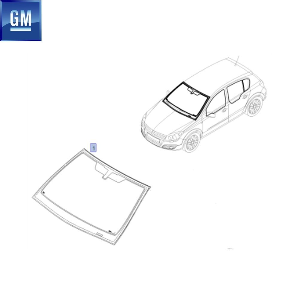 Dış Karoseri ve Kaporta | Opel Astra H Ön Cam Yağmur Sensörlü (GF) GM Orijinal 161132 - 24463951 | 161132 | 
