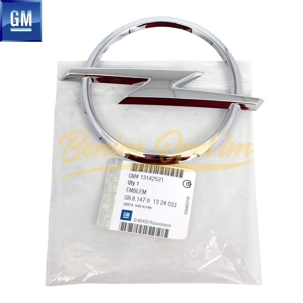 Amblem ve Yazı | Opel Astra H Ön Radyatör Panjur Amblemi Krom GM Orijinal 13142521 - 1324033 | 13142521 | 