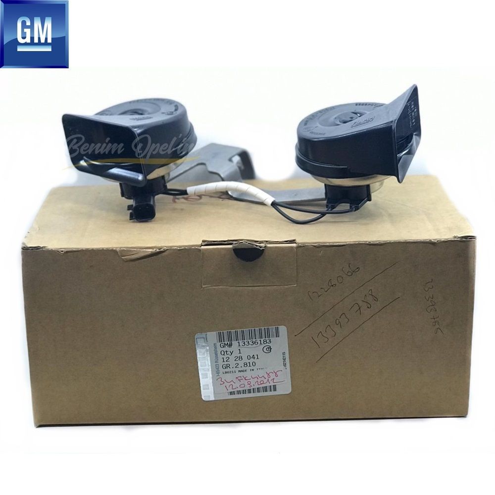 Elektrik | Opel Astra H, Zafira B Komple Çiftli Korna 400Hz, 500Hz (Çok Sesli) GM Orijinal 1228041 - 13336183 | 1228041 | 