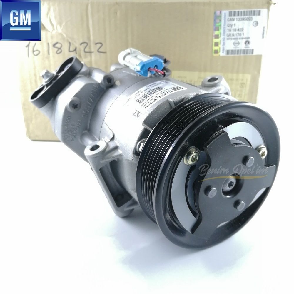 Havalandırma ve Klima Aksamı | Opel Astra J, Meriva B Komple Klima Kompresörü 1.3/1.7 Dizel GM Orijinal 1618422 - 13395693 | 1618422 | 