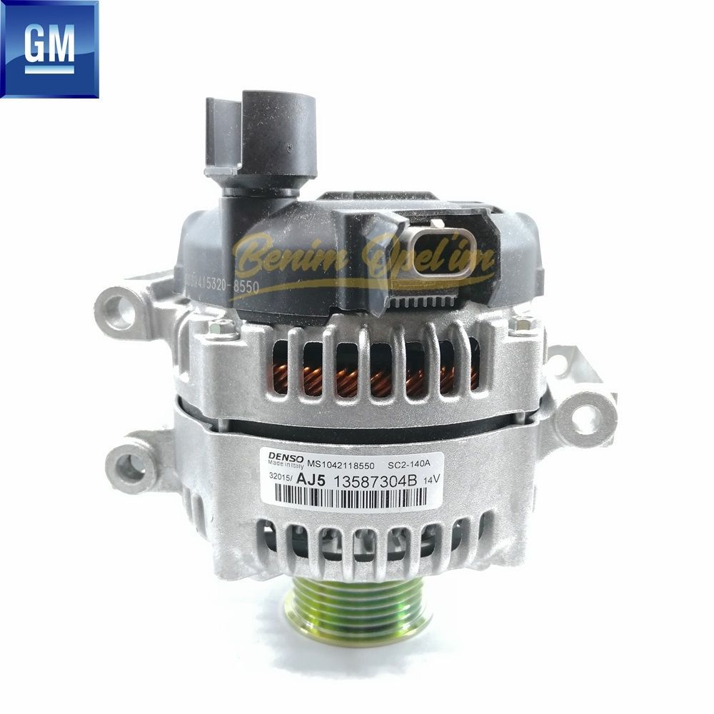 Elektrik | Opel Astra K Komple Alternatör Şarj Dinamosu 14V 140Amp. 1.6 (Aj5) GM Orijinal 1202386 - 13587304 | 1202386 | 