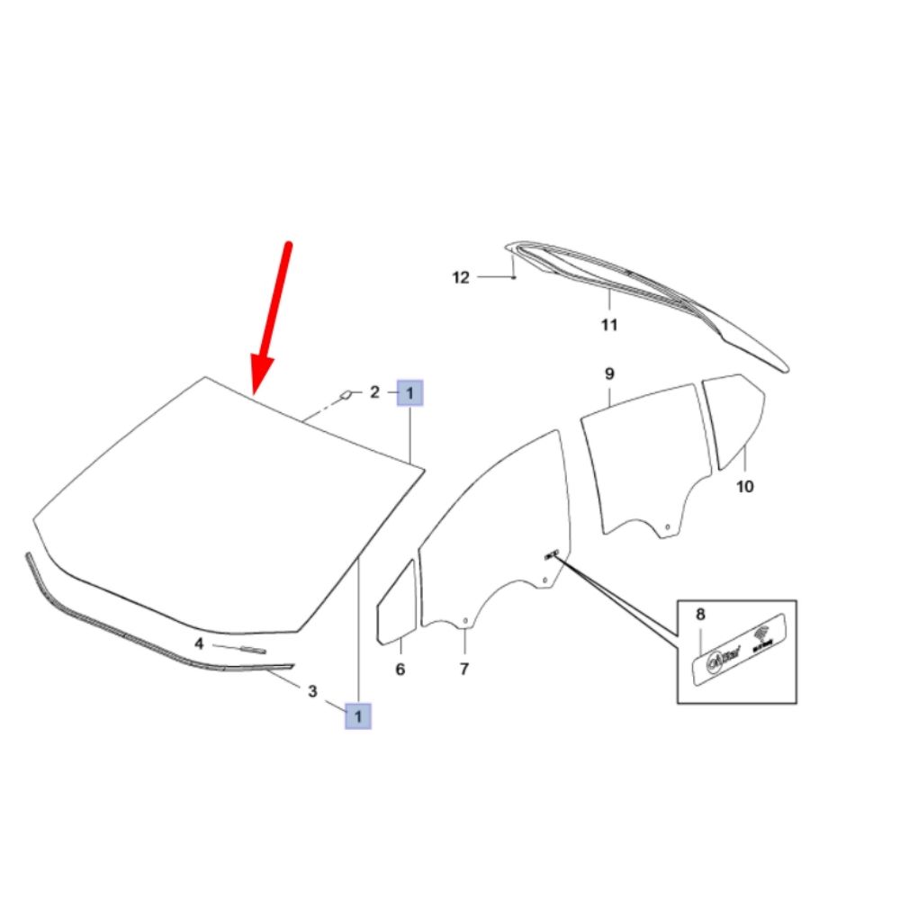 Yeni İhracat Ürünleri | Opel Astra K Ön Cam Komple GM Orijinal 39126239 - 39200046 | 39126239 | 