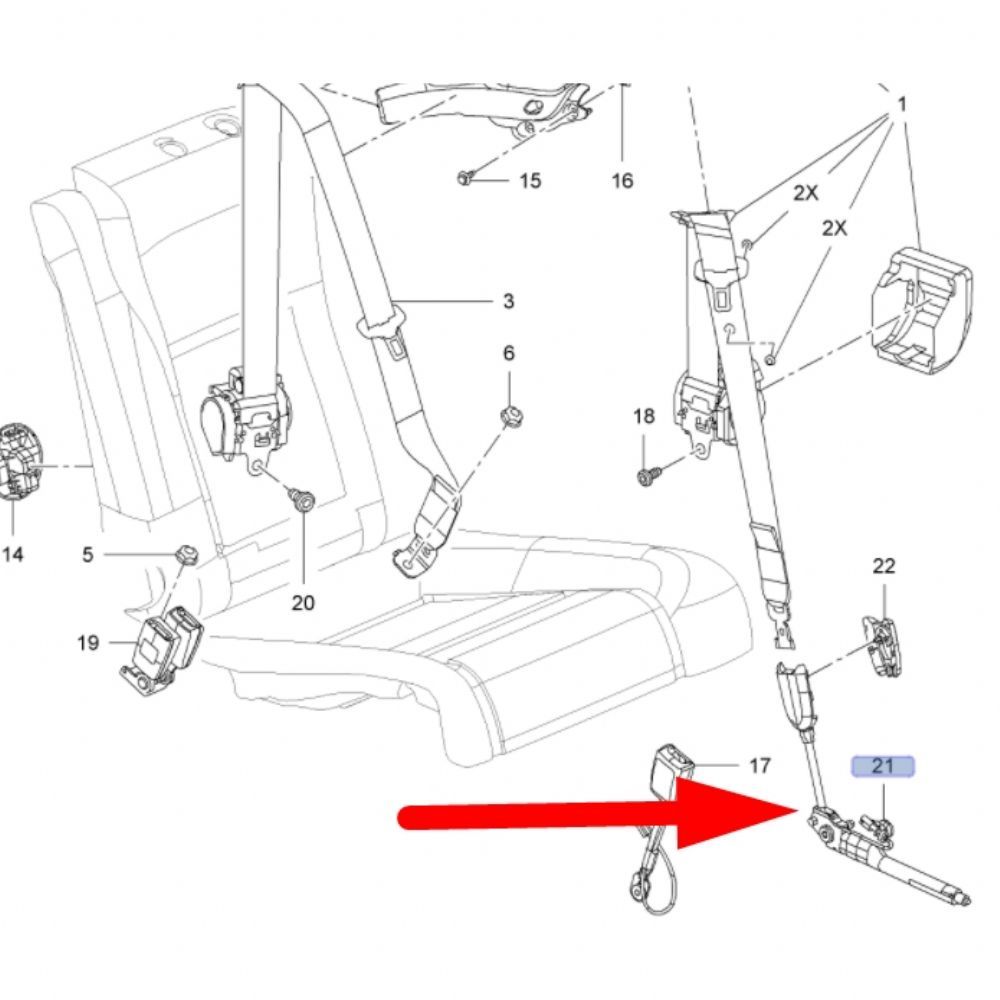 Yeni İhracat Ürünleri | Opel Cascada Emniyet Kemeri Ön Sağ Gerici Kapak GM Orijinal 39015885 | 39015885 | 