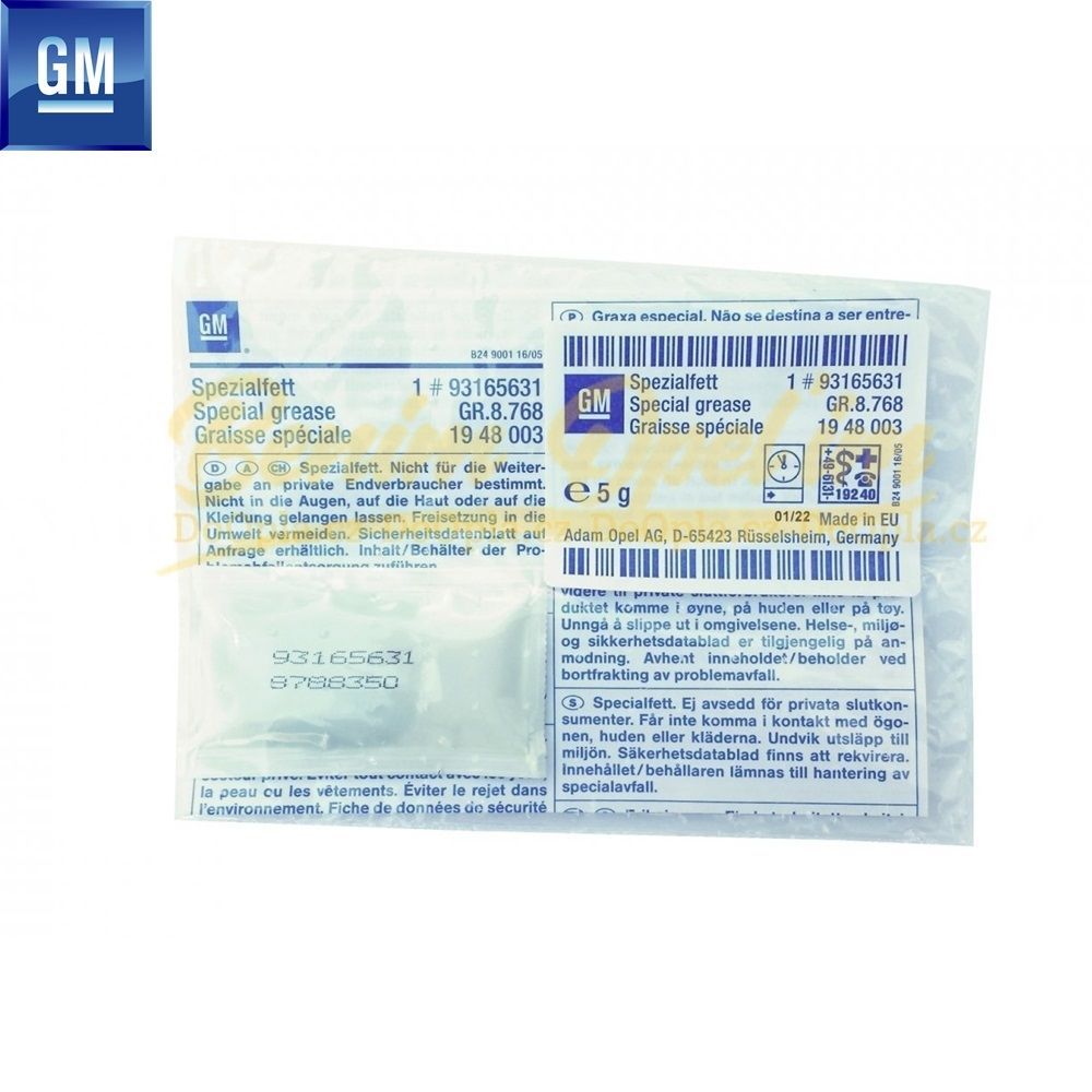 Aksesuar ve Opc | Opel, Chevrolet Fren Kaliper Gres Yağı GM Orijinal 1948003 - 93165631 | 1948003 | 