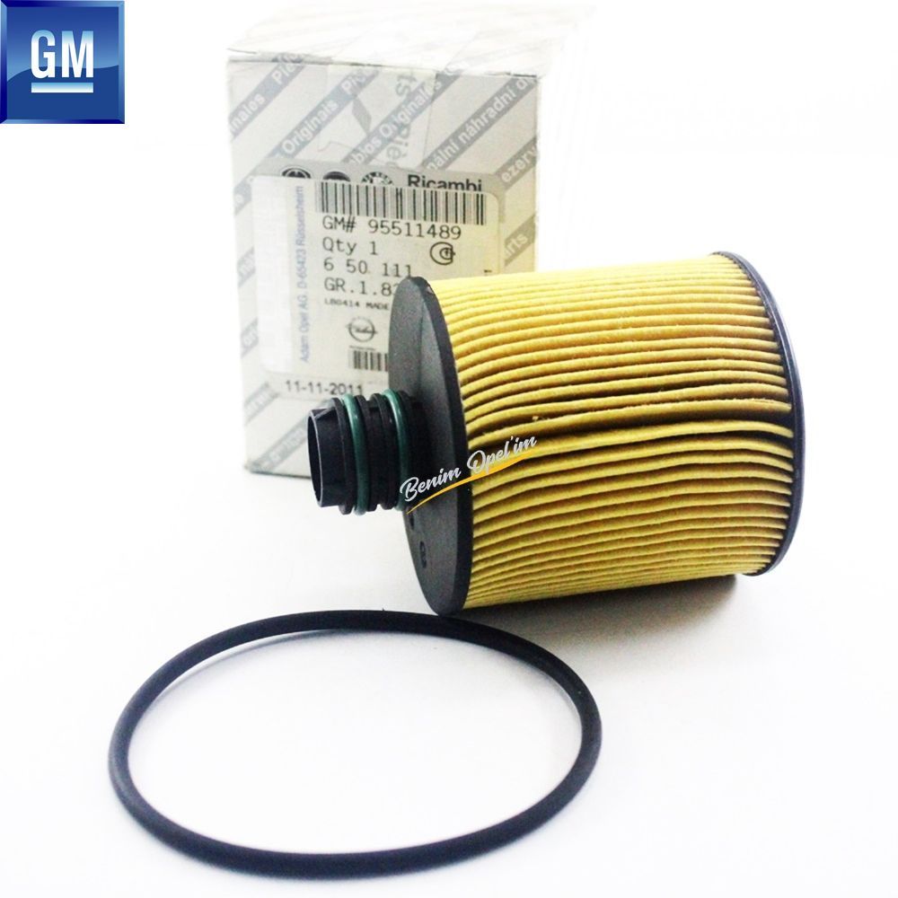 Periyodik Bakım Ürünleri | Opel Combo D Yağ Filtresi 1.6 Start Stop Motor GM Orijinal 95511489 - 650111 | 95511489 | 