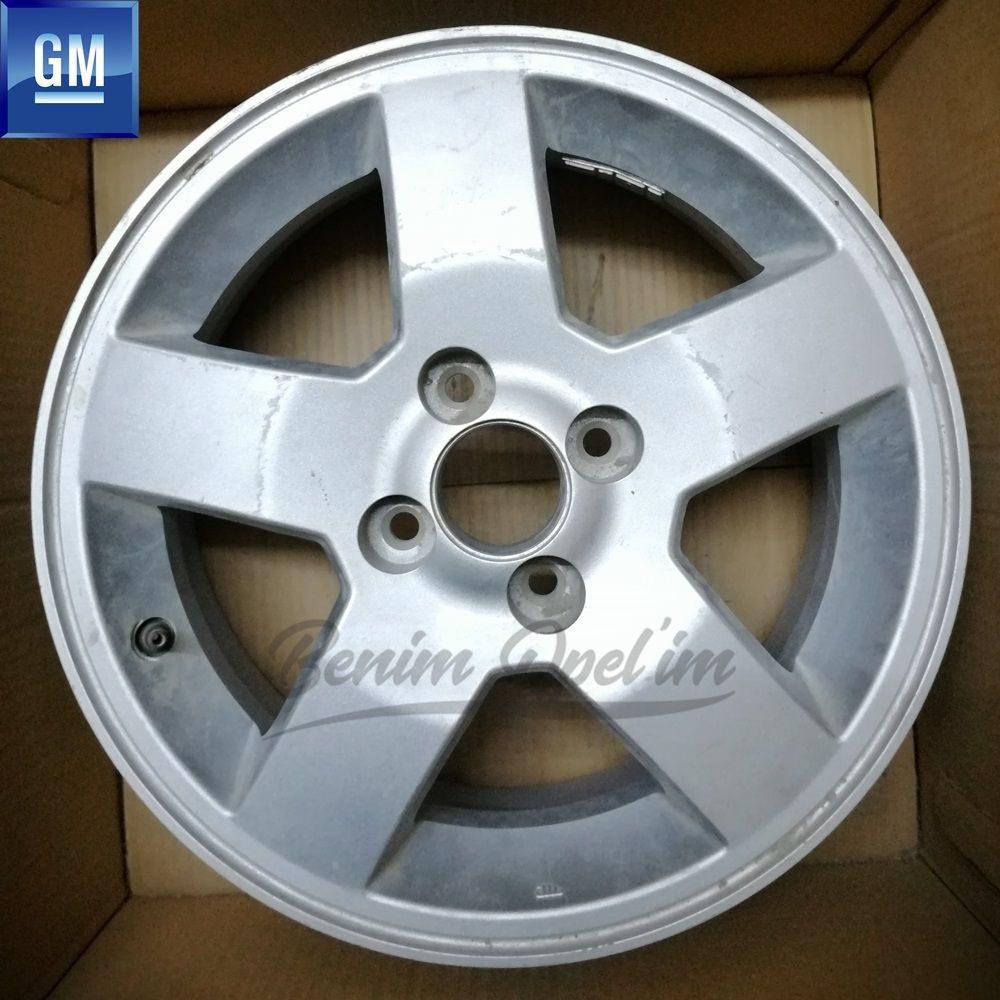 Dış Karoseri ve Kaporta | Opel Corsa C Çelik Jant Gümüş Gri 4 Bijonlu 6Jx15 Kod: Et45 1 Adet Fiyatı GM Orijinal 1002039 - 9186078 | 1002039 | 