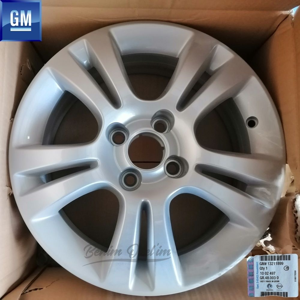 Dış Karoseri ve Kaporta | Opel Corsa D, Adam Çelik Jant Gümüş Gri 4 Bijonlu 6Jx15 Kod: G1 1 Adet Fiyatı GM Orijinal 1002497 - 13211899 | 1002497 | 