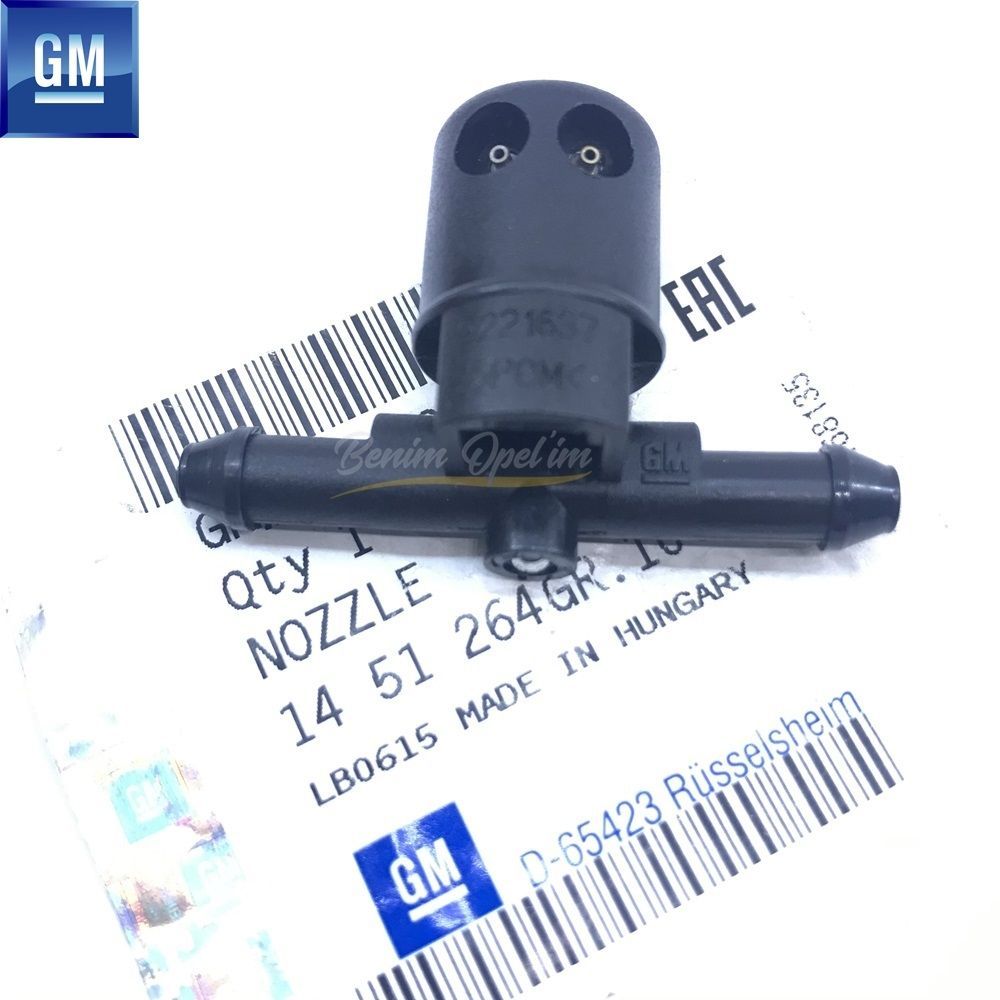 Elektrik | Opel Corsa D Çiftli Ön Cam Su Fıskiye Memesi Siyah GM Orijinal 1451264 - 13182861 | 1451264 | 