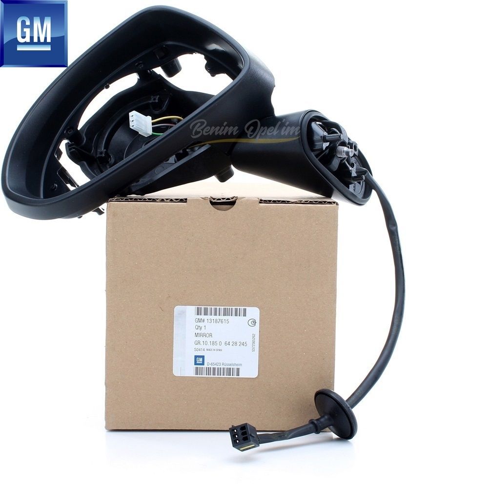 Ayna,Kapı ve Cam | Opel Corsa D, Corsa E Isıtmasız Taşlanmış Sol Dış Dikiz Ayna Gövdesi Siyah GM Orijinal 13187615 - 6428245 | 13187615 | 