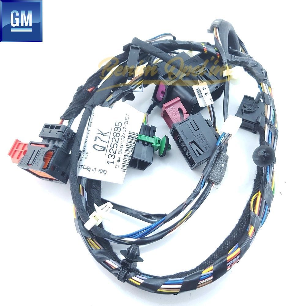 Ayna,Kapı ve Cam | Opel Corsa D Sol Ön Kapı Kablo Demeti Q7K Tesisat (Sürücü Tarafı) GM Orijinal 6285360 - 13252895 | 6285360 | 