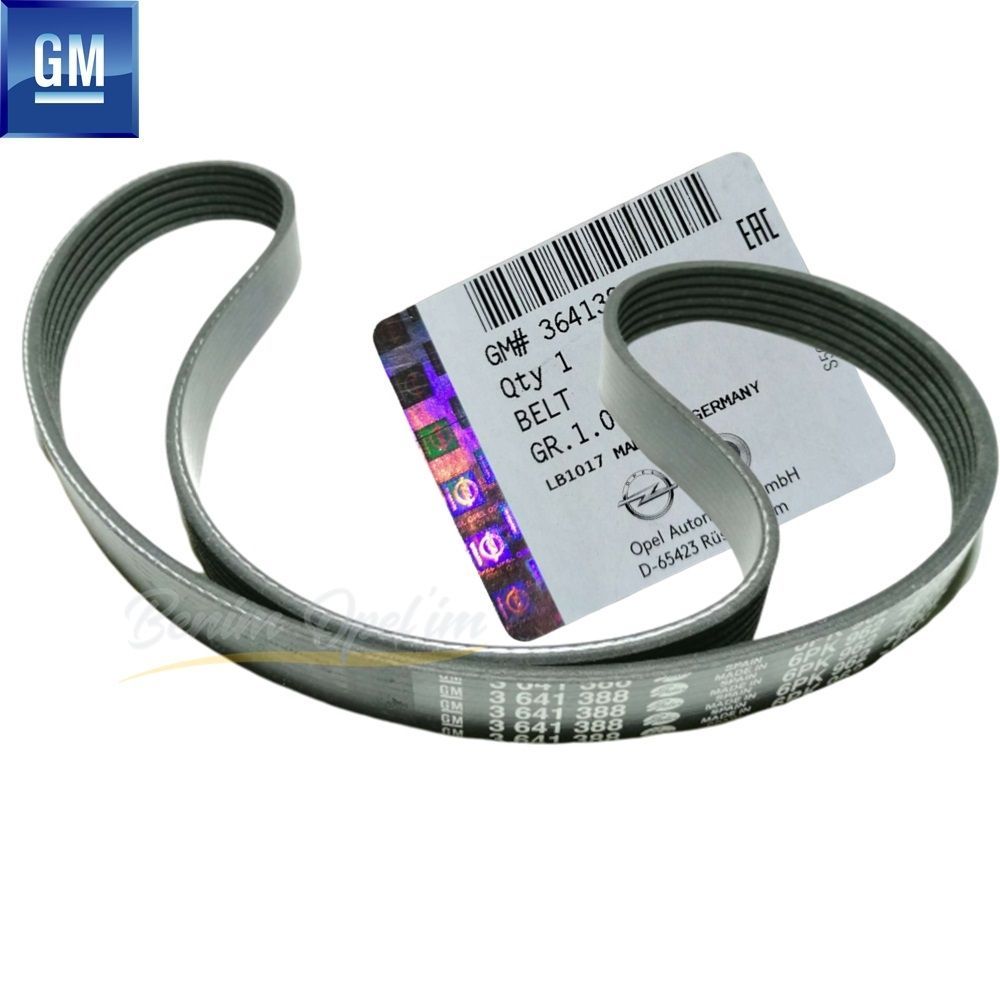 Soğutma ve Radyatör | Opel Crossland X, Grandland X V Kayışı 6PK962 1.6 GM Orijinal 3641388 | 3641388 | 