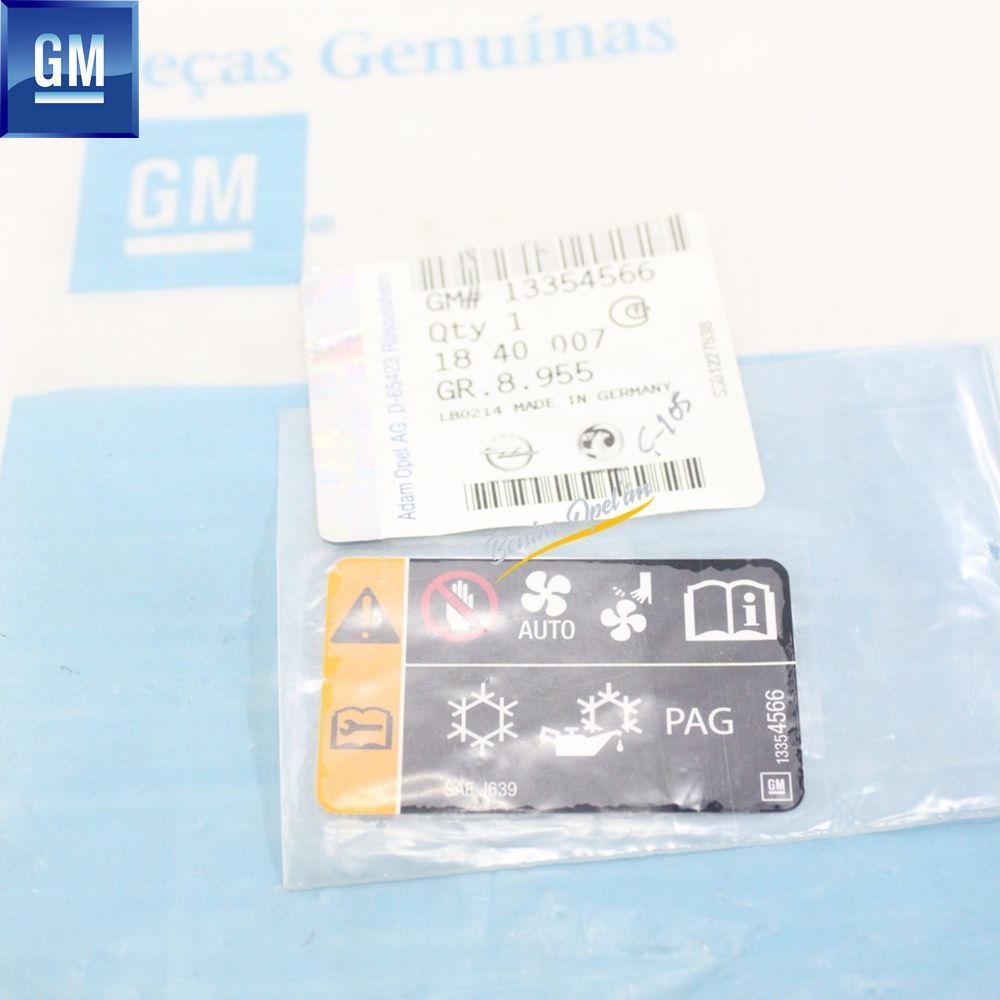 Aksesuar ve Opc | Opel Etiket Klima, Motor Yağı GM GM Orijinal 1840007 - 13354566 | 1840007 | 