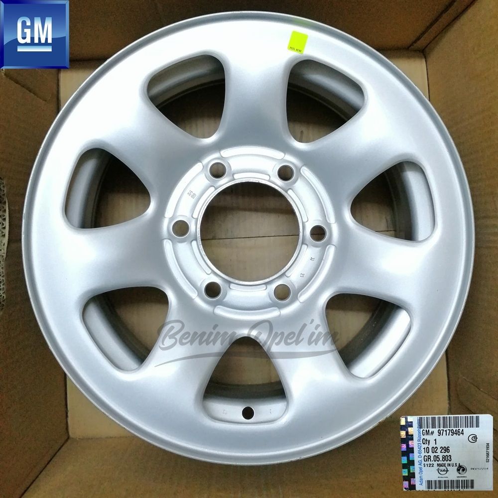 Dış Karoseri ve Kaporta | Opel Frontera B Çelik Jant Gümüş Gri 6 Bijonlu 15X6.5J (235/75R15) 1 Adet Fiyatı GM Orijinal 1002296 - 97179464 | 97179464 | 