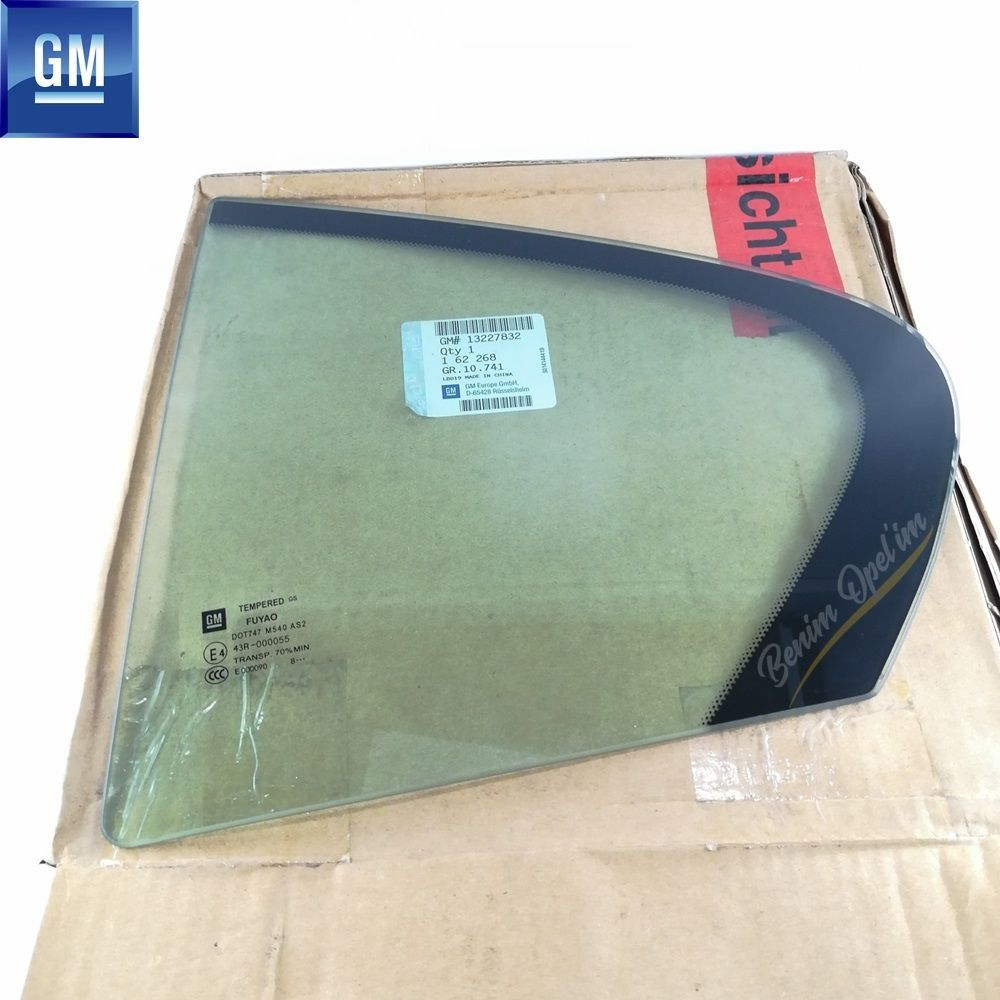Ayna,Kapı ve Cam | Opel İnsignia A Sol Arka Kelebek Camı Koyu Renkli GM Orijinal 162268 - 13227832 | 162268 | 